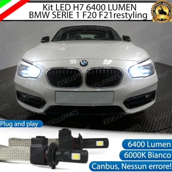 Kit Full LED H7 6400 Lumen 6000K bianco Abbaglianti BMW SERIE 1 F20 F21