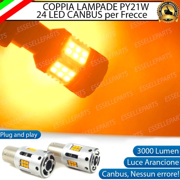 Coppia Frecce Posteriori PY21W 24 LED Canbus 3.0 per ALFA ROMEO 146