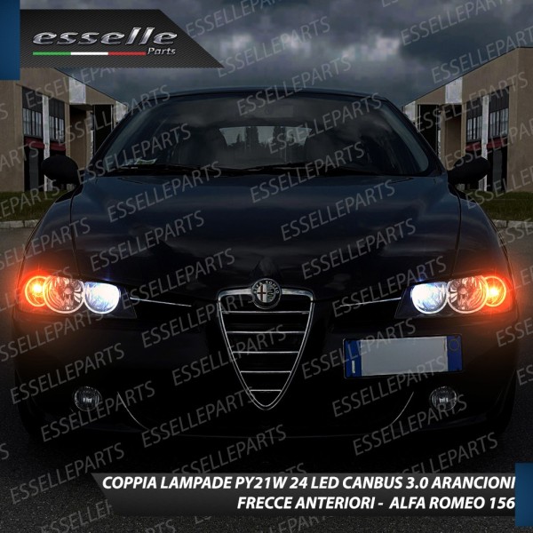 Coppia Frecce Anteriori PY21W 24 LED Canbus 3.0 per ALFA ROMEO 156
