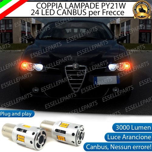 Coppia Frecce Anteriori PY21W 24 LED Canbus 3.0 per ALFA ROMEO 156