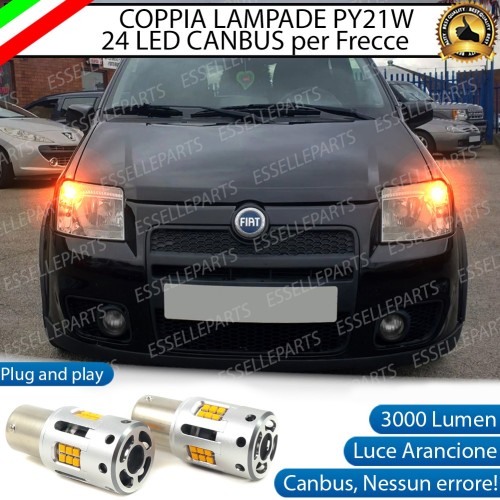 Coppia Frecce Anteriori PY21W 24 LED Canbus 3.0 per FIAT PANDA II