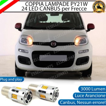 Coppia Frecce Anteriori PY21W 24 LED Canbus 3.0 per FIAT PANDA III