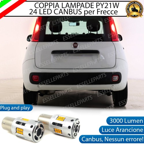 Coppia Frecce Posteriori PY21W 24 LED Canbus 3.0 per FIAT PANDA III