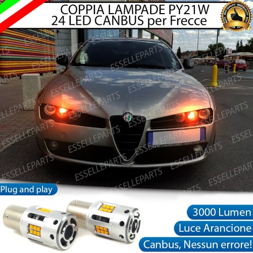 Coppia Frecce Anteriori PY21W 24 LED Canbus 3.0 per ALFA ROMEO SPIDER