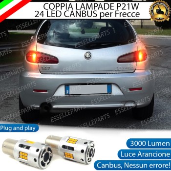 Coppia Frecce Posteriori P21W 24 LED Canbus 3.0 per ALFA ROMEO 147 RESTYLING Coppia Frecce Posteriori P21W 24 LED Canbus 3.0 per ALFA ROMEO 147 RESTYLING