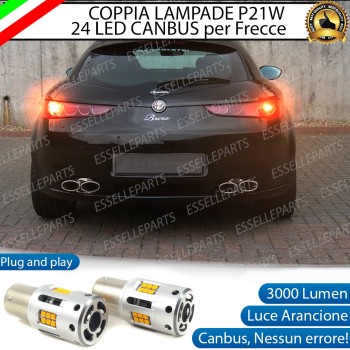 Coppia Frecce Posteriori P21W 24 LED Canbus 3.0 per ALFA ROMEO BRERA Coppia Frecce Posteriori P21W 24 LED Canbus 3.0 per ALFA ROMEO BRERA