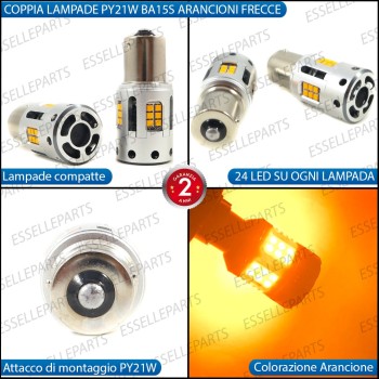 Coppia Frecce Posteriori PY21W 24 LED Canbus 3.0 per OPEL ASTRA J Coppia Frecce Posteriori PY21W 24 LED Canbus 3.0 per OPEL ASTRA J