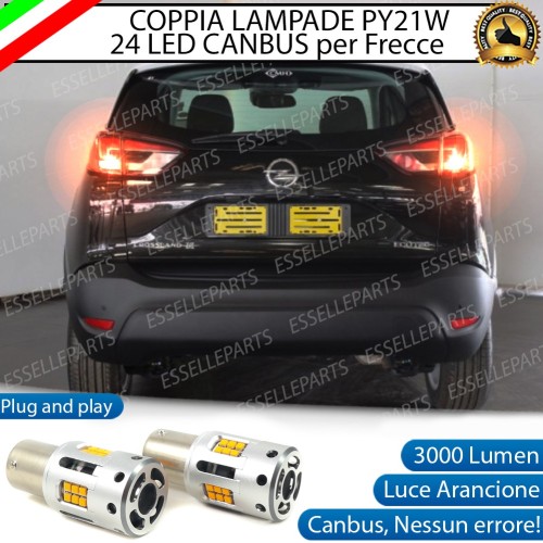 Coppia Frecce Posteriori PY21W 24 LED Canbus 3.0 per OPEL CROSSLAND X