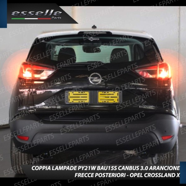 Coppia Frecce Posteriori PY21W 24 LED Canbus 3.0 per OPEL CROSSLAND X