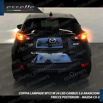 Coppia Lampade T20 WY21W 24 LED CANBUS 3.0 PER FRECCE DIREZIONALI POSTERIORI MAZDA CX-3