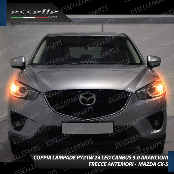 Coppia Frecce Anteriori PY21W 24 LED Canbus 3.0 per MAZDA CX-5 I