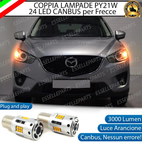 Coppia Frecce Anteriori PY21W 24 LED Canbus 3.0 per MAZDA CX-5 I