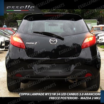 Coppia Lampade T20 WY21W 24 LED CANBUS 3.0 PER FRECCE DIREZIONALI POSTERIORI MAZDA 2 II