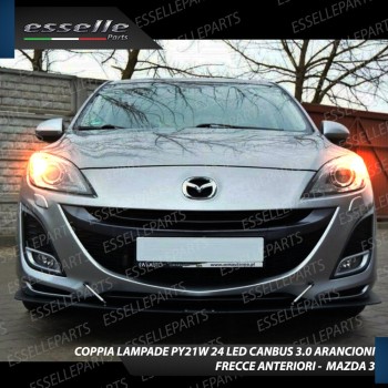 Coppia Frecce Anteriori PY21W 24 LED Canbus 3.0 per MAZDA 3 II