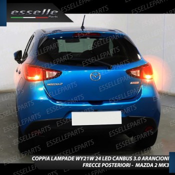 Coppia Lampade T20 WY21W 24 LED CANBUS 3.0 PER FRECCE DIREZIONALI POSTERIORI MAZDA 2 III