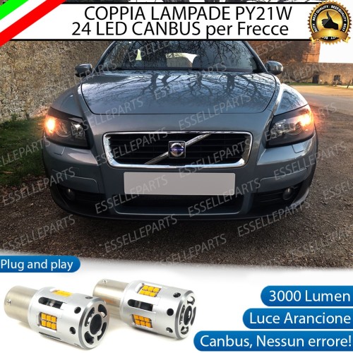 Coppia Frecce Anteriori PY21W 24 LED Canbus 3.0 per VOLVO C70 II