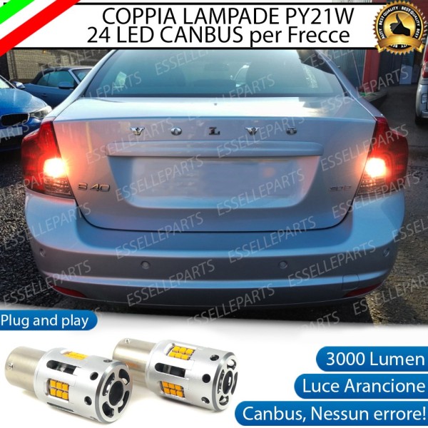 Coppia Frecce Posteriori PY21W 24 LED Canbus 3.0 per VOLVO S40 II