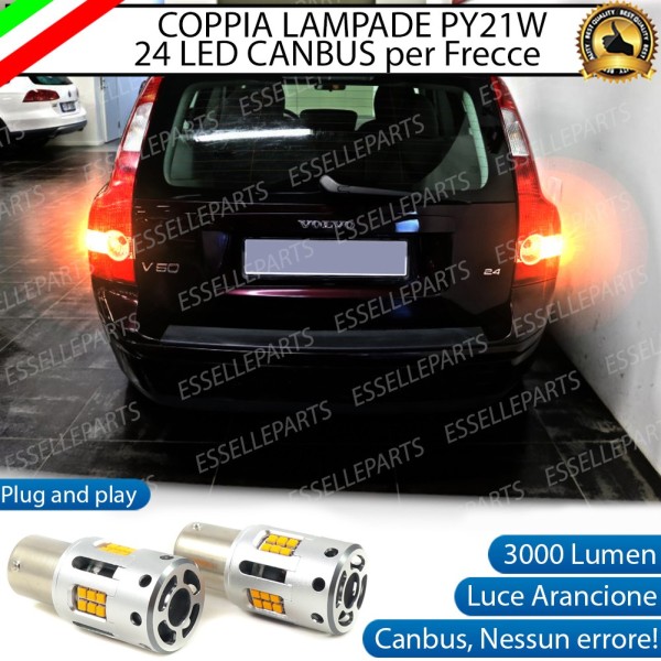 Coppia Frecce Posteriori PY21W 24 LED Canbus 3.0 per VOLVO V50