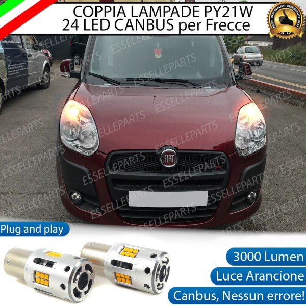 Lampade  PY21W BAU15S 24 LED Canbus  per FIAT DOBLO II