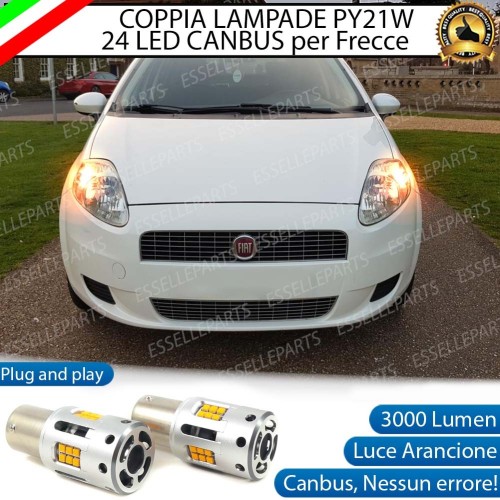Coppia Frecce Anteriori PY21W 24 LED Canbus 3.0 per FIAT GRANDE PUNTO