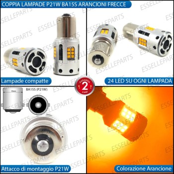 Coppia Frecce Posteriori P21W 24 LED Canbus 3.0 per ABARTH GRANDE PUNTO Coppia Frecce Posteriori P21W 24 LED Canbus 3.0 per ABARTH GRANDE PUNTO