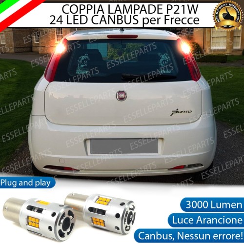 Coppia Frecce Posteriori P21W 24 LED Canbus 3.0 per ABARTH GRANDE PUNTO