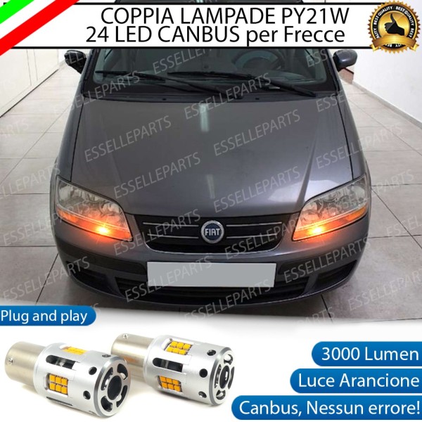 Lampade  PY21W BAU15S 24 LED Canbus  per FIAT IDEA