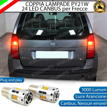 Coppia Frecce Posteriori PY21W 24 LED Canbus 3.0 per FIAT IDEA