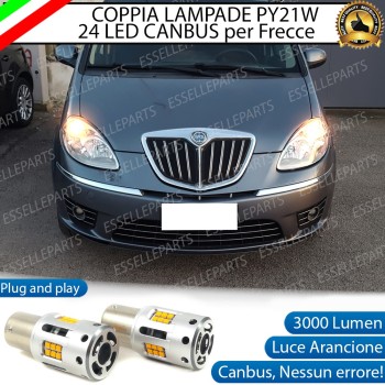 Coppia Frecce Anteriori PY21W 24 LED Canbus 3.0 per LANCIA MUSA
