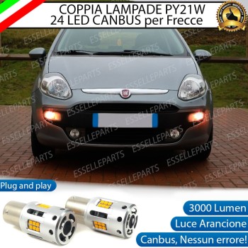 Coppia Frecce Anteriori PY21W 24 LED Canbus 3.0 per FIAT PUNTO EVO