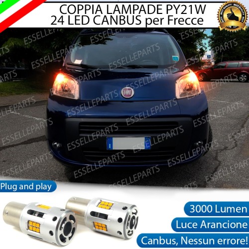 Coppia Frecce Anteriori PY21W 24 LED Canbus 3.0 per FIAT QUBO