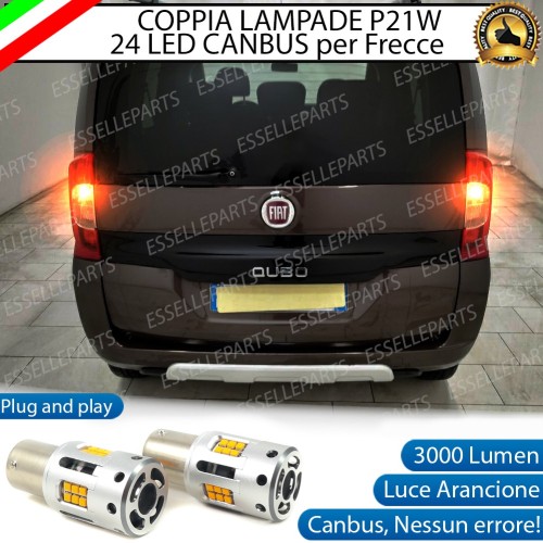 Coppia Frecce Posteriori P21W 24 LED Canbus 3.0 per FIAT QUBO