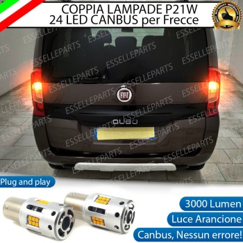 Coppia Frecce Posteriori P21W 24 LED Canbus 3.0 per FIAT QUBO