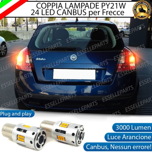 Coppia Frecce Posteriori PY21W 24 LED Canbus 3.0 per FIAT STILO