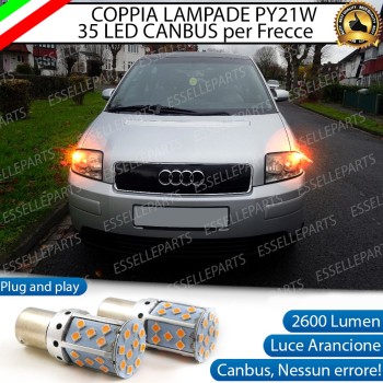Lampada PY21W BAU15S Canbus AUDI A2 ARANCIONE FRECCE Luce AMBRA