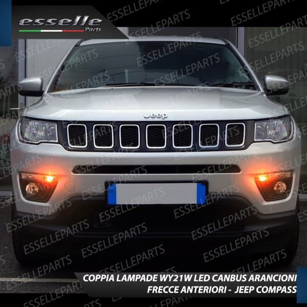 Coppia Frecce Anteriori WY21W T20 24 LED 6000K bianco Canbus 3.0 JEEP COMPASS 2
