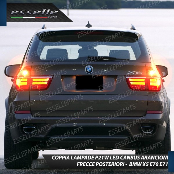 P21W BA15S Canbus BMW X5 E70 ARANCIONE FRECCE Luce AMBRA