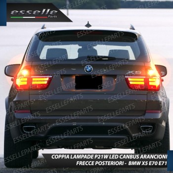 P21W BA15S Canbus BMW X5 E70 ARANCIONE FRECCE Luce AMBRA
