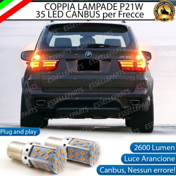 P21W BA15S Canbus BMW X5 E70 ARANCIONE FRECCE Luce AMBRA