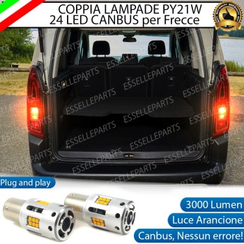 Coppia Frecce Posteriori PY21W 24 LED Canbus 3.0 per CITROEN BERLINGO III