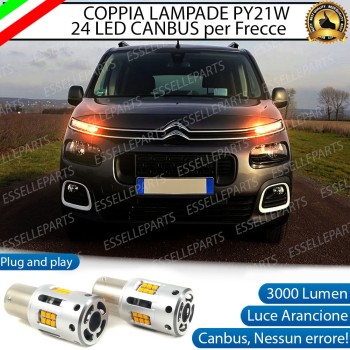 Coppia Frecce Anteriori PY21W 24 LED Canbus 3.0 per CITROEN BERLINGO III