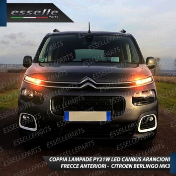 Coppia Frecce Anteriori PY21W 24 LED Canbus 3.0 per CITROEN BERLINGO III