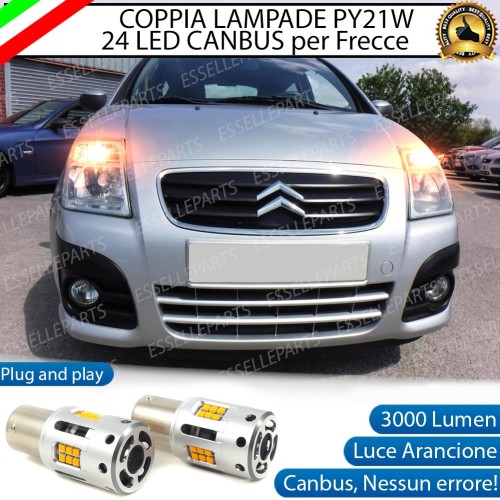 Coppia Frecce Anteriori PY21W 24 LED Canbus 3.0 per CITROEN C2