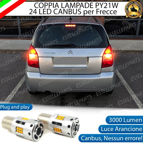 Coppia Frecce Posteriori PY21W 24 LED Canbus 3.0 per CITROEN C2