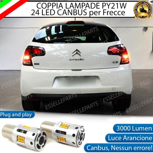 Coppia Frecce Posteriori PY21W 24 LED Canbus 3.0 per CITROEN C3 II