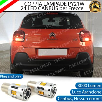 Coppia Frecce Posteriori PY21W 24 LED Canbus 3.0 per CITROEN C3 III