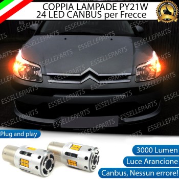 Coppia Frecce Anteriori PY21W 24 LED Canbus 3.0 per CITROEN C4 I