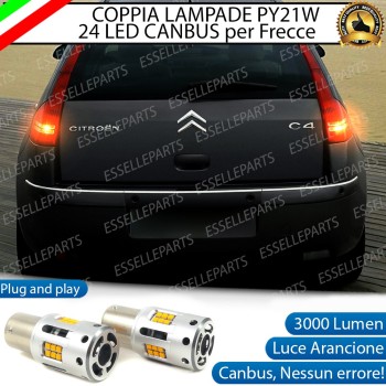 Coppia Frecce Posteriori PY21W 24 LED Canbus 3.0 per CITROEN C4 I
