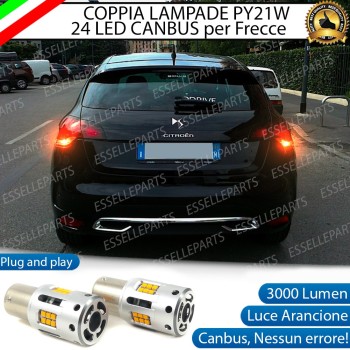Coppia Frecce Posteriori PY21W 24 LED Canbus 3.0 per CITROEN DS4 Coppia Frecce Posteriori PY21W 24 LED Canbus 3.0 per CITROEN DS4