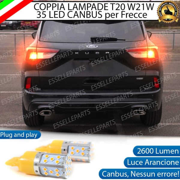 Coppia Frecce Posteriori T20 W21W 35 LED Canbus FORD KUGA 3